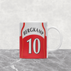 Arsenal 2004-05 Bergkamp Home Shirt Retro Football Mug