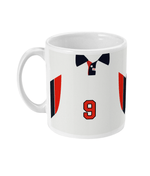 England 1998 Personalised Number Home Shirt Retro Football Mug