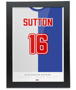 Blackburn Rovers 1994-95 Sutton Home Shirt Retro Football Print