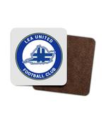 Lea United White Badge Football Coaster