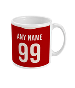 Wales 2016 Personalised Home Shirt Retro Football Mug