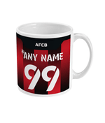 Bournemouth 2020-21 Personalised Home Shirt Football Mug