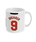 England 1998 Shearer Home Shirt Retro Football Mug
