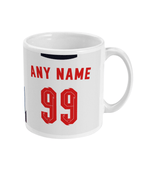 England 2020/21 Personalised Home Shirt Retro Football Mug