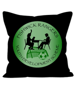 Fishwick Rangers Youth & Community Development Scheme Badge Black Football Cushion